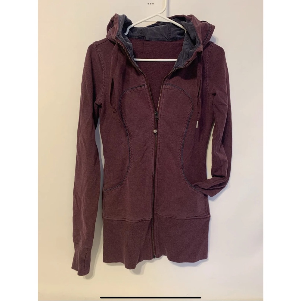 LULULEMON Scuba Hoodie Jacket Size 4 Maroon